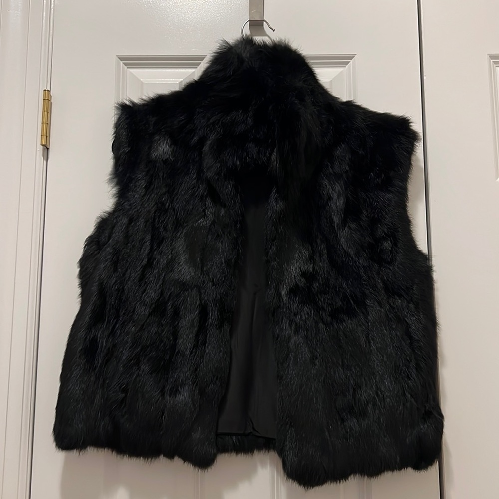 Genuine rabbit fur vest